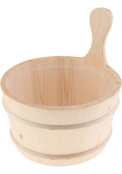 Sauna Ahşap Kova Plastik Astar 4l Hacim Pürüzsüz Yüzey Beyaz Çam(Yurt Dışından) indirimleri