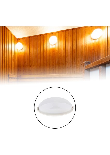 1 Adet Oval Geçirmez Buhar Geçirmez Sauna Buhar Odası Hafif Abajur Koruyucusu Yeni modelleri