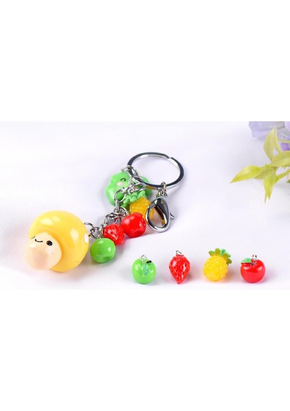 4 Adet Mikro Peyzaj Mini Meyveleri Peri Bahçe Süsü Için Reçine Figürinleri modelleri