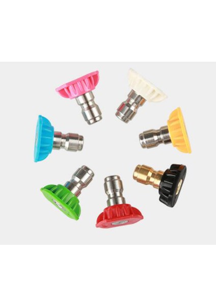 7 x Basınçlı Yıkayıcı Püskürtme Nozumu Ipuçları Birden Fazla Derece Set 1/4 '' Npt 5000PSI(Yurt Dışından) fırsatları