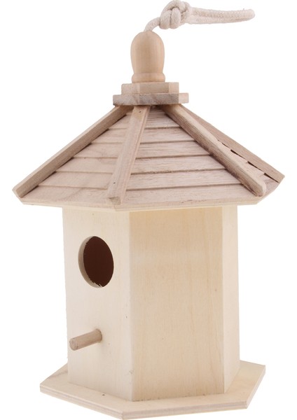 Yuvarlak Şekilli Giriş Deliği ile Asma Ahşap Kuşlar Yuvalama Kutu Evi indirimleri