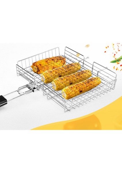 Barbekü Barbekü Izgara Sepet Balık Mısır Tavuk Eti, Paslanmaz Çelik Için indirimleri