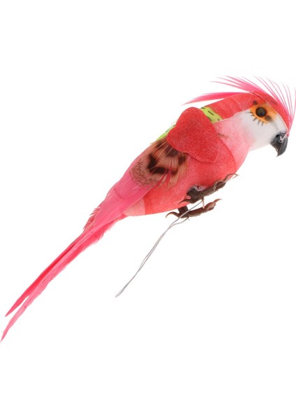 12 Adet Canlı Papağan Süsü Taklit Hayvanlar Açık Ağaç Dekoratif Kuş fırsatları