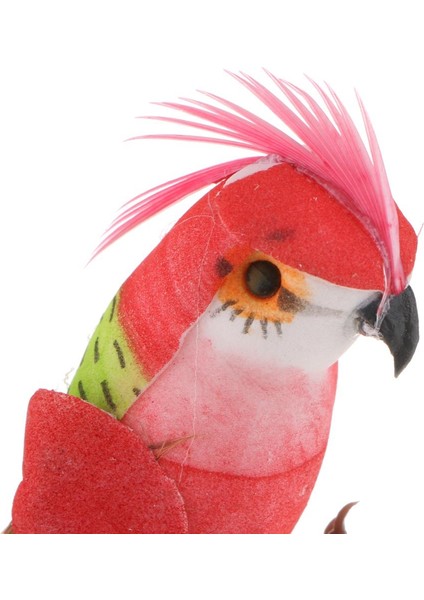 12 Adet Canlı Papağan Süsü Taklit Hayvanlar Açık Ağaç Dekoratif Kuş indirimleri