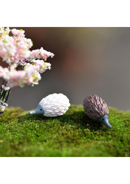 4 Adet Mikro Peyzaj Mini Reçine Bonsai Diy Bahçe Dekor Renkli Kirpi(Yurt Dışından)