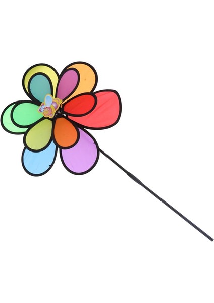 Çift Yel Değirmeni Bahçe Süsü Rüzgar Spinner Whirligig Çocuk Oyuncakları