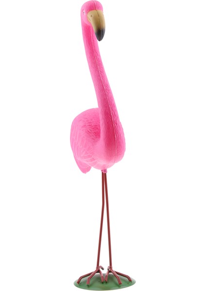 Ayakta Pembe Gölet Flamingo Plastik Bahçe Parti Süsleri Dekorasyonu