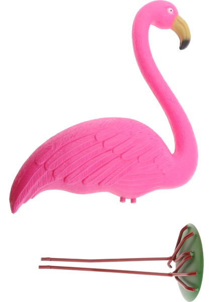 Ayakta Pembe Gölet Flamingo Plastik Bahçe Parti Süsleri Dekorasyonu