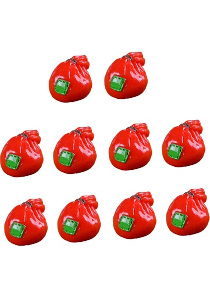 10 Adet Reçine Minyatür Noel Kırmızı Çanta Peri Bahçe Kiti Teraryum Dekor fırsatları