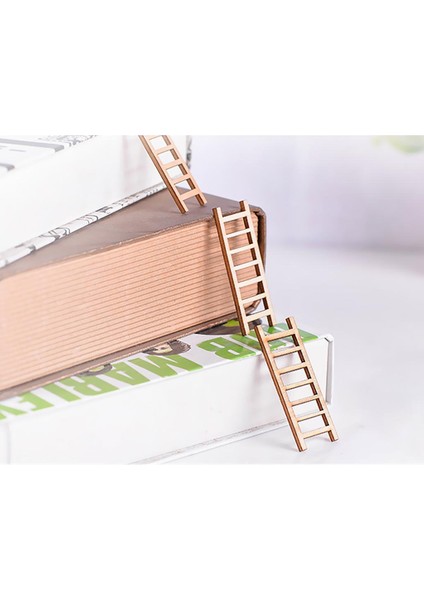 10 Adet Küçük Ahşap Merdivenler Mikro Peyzaj Süslemesi Azaltıcı Zanaat Diy Dekor fırsatları