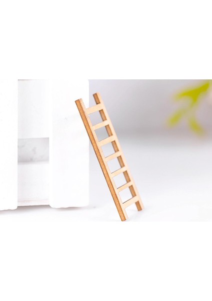 10 Adet Küçük Ahşap Merdivenler Mikro Peyzaj Süslemesi Azaltıcı Zanaat Diy Dekor indirimleri