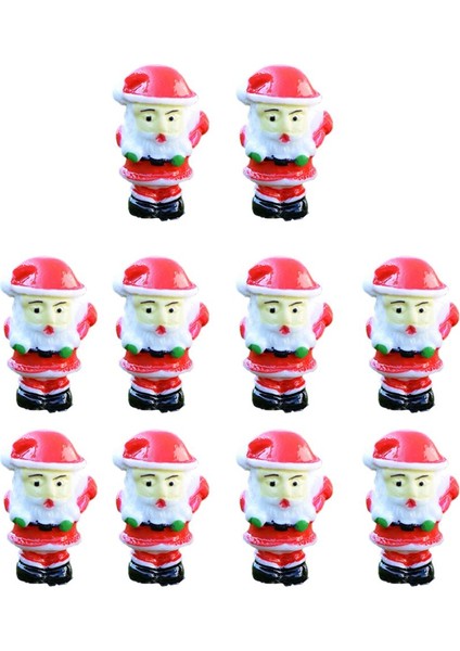 10PCS Minyatür Mikro Peyzaj Reçine Dekorasyon Zanaat Dekorasyonu Noel Baba