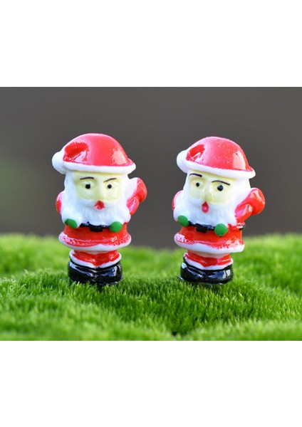 10PCS Minyatür Mikro Peyzaj Reçine Dekorasyon Zanaat Dekorasyonu Noel Baba fiyatları