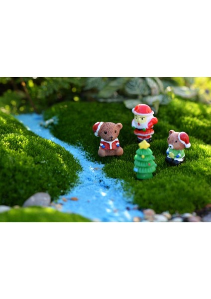 10PCS Minyatür Mikro Peyzaj Reçine Dekorasyon Zanaat Dekorasyonu Noel Baba modelleri