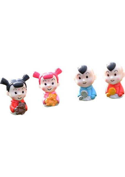 4 Adet Mikro Peyzaj Mini Reçine Bonsai Peri Bahçe Dekor Karikatür Çocuklar fırsatları