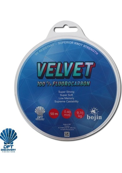 Bojin Velvet Fluorocarbon 50 M 0.40 mm Misina