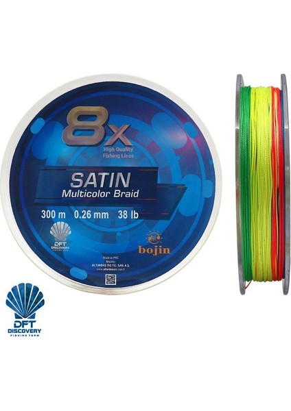 Bojin 8x Satin M.color Ip Misina 0.26 mm 300 M