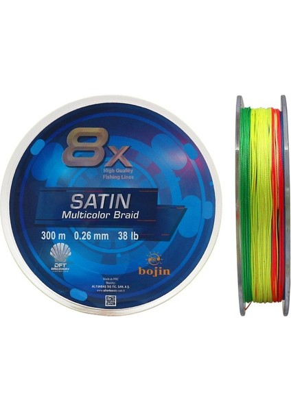 Bojin 8x Satin M.color Ip Misina 0.26 mm 300 M