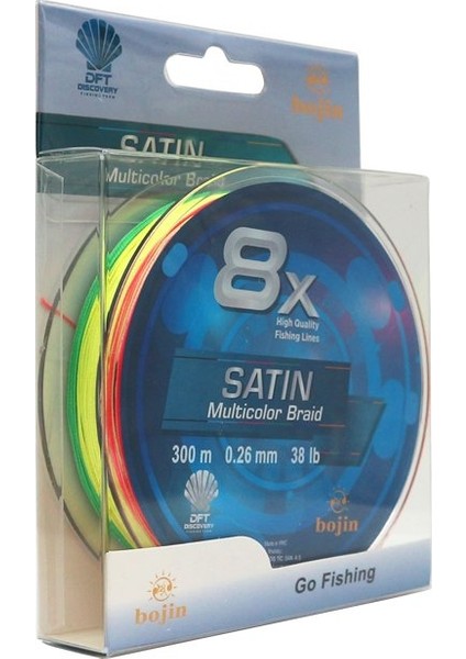 Bojin 8x Satin M.color Ip Misina 0.26 mm 300 M
