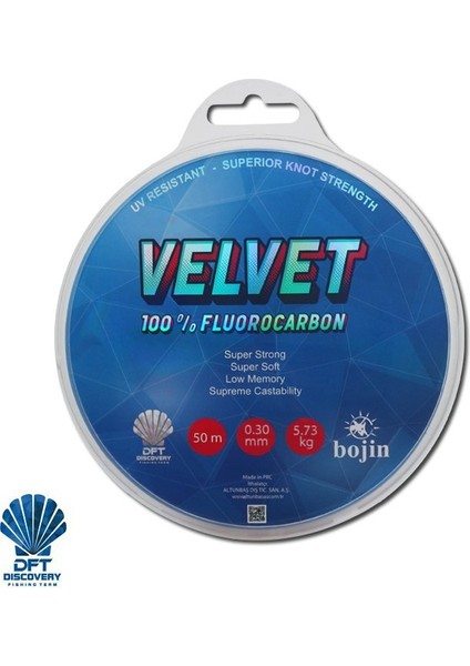 Bojin Velvet Fluorocarbon 50 M 0.30 mm Misina