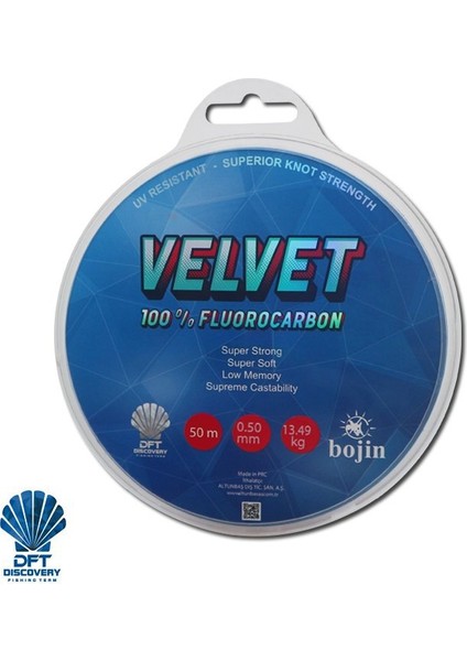 Bojin Velvet Fluorocarbon 50 M 0.50 mm Misina