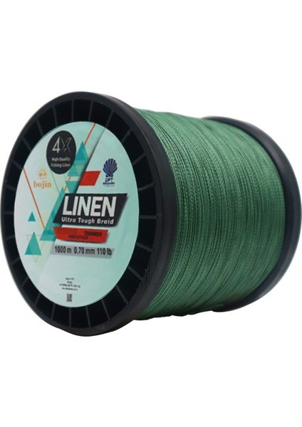 Bojin 4x Linen Ip Misina 0.70 mm 1000M Yeşil
