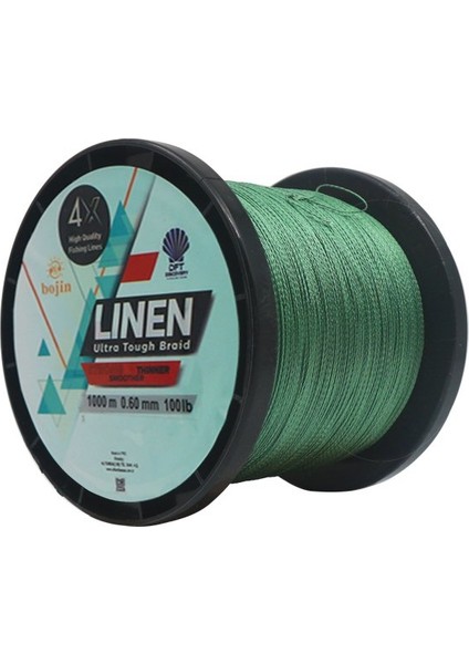 Bojin 4x Linen Ip Misina 0.60 mm 1000M Yeşil