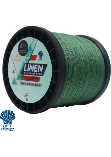Bojin 4x Linen Ip Misina 0.80 mm 1000M Yeşil