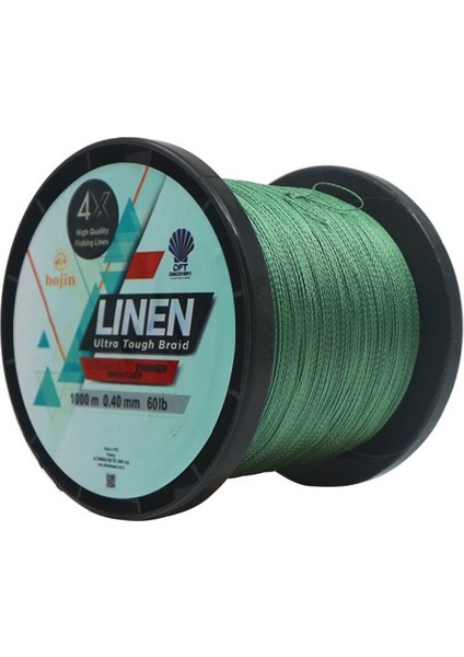 Bojin 4x Linen Ip Misina 0.40 mm 1000M Yeşil