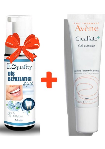 Avene E2'Quality Diş Beyazlatıcı Köpük + Avene Cicalfate+ Massage Gel 30 Ml