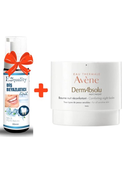 Avene E2'Quality Diş Köpük + Avene Dermabsolu Canlandırıcı Ve Sıkılaştırıcı Gece Bakım Balsamı 40 Ml