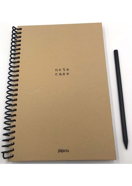 Papirüs Note Case Spiralli Sert Kapak 120YP 16X23CM Kareli Defter