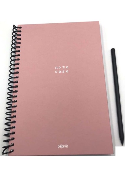 Papirüs Note Case Spiralli Sert Kapak 120YP 16X23CM Kareli Defter