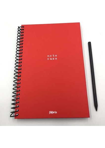Papirüs Note Case Spiralli Sert Kapak 120YP 16X23CM Kareli Defter