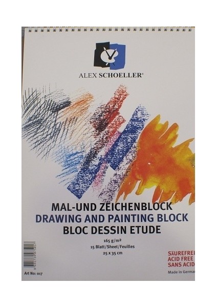 Alex Schoeller Teknik Çizim ve Resim Defteri 165 gr 35x50 cm