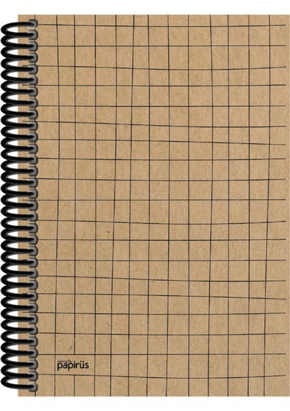 Papirüs Kraft Sert Kapak Defter 100YP 17X24CM Çizgili