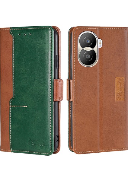 Honor X40I Için Kapaklı Telefon Kılıfı - Koyu Yeşil (Yurt Dışından)