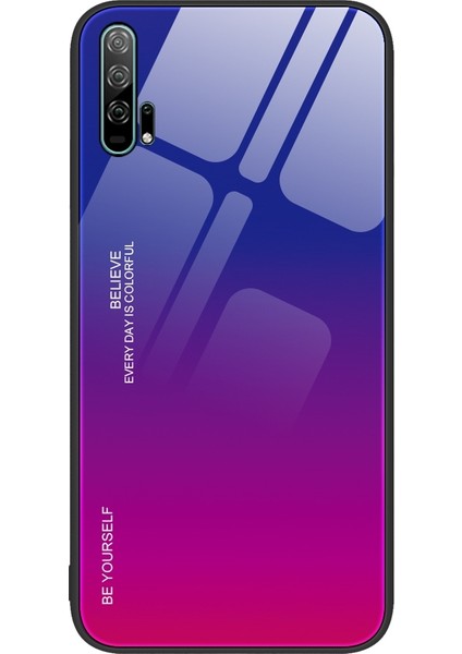 Honor 20 Pro Için Gradyan Telefon Kılıfı - Mor/kırmızı (Yurt Dışından)