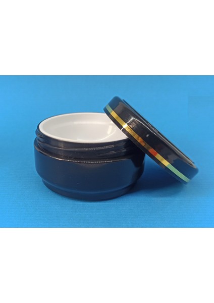 30 Ml Lüx Şeritli Boş Kozmetik-Krem-Pomat Kutusu Plastik Krem Kavanozu