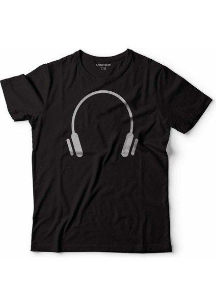 Kulaklık Lısten Love Lısten To Musıc Çocuk Tişört Siyah