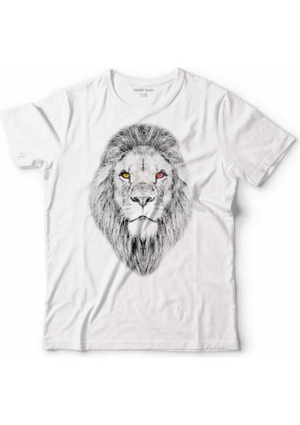 Galatasaray Aslan Kafa Lıon Head Çocuk Tişört Beyaz