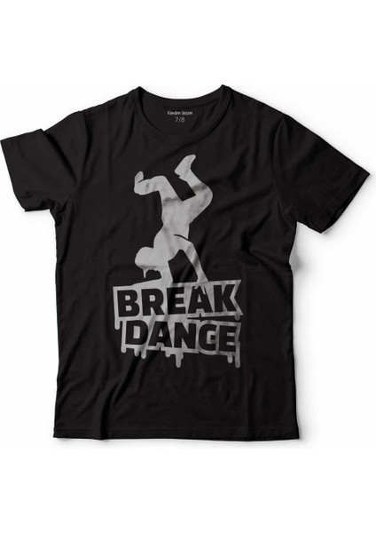 Break Dance Hıp Hop Dans Rap Rep Breakdance Çocuk Tişört Siyah