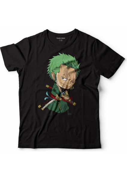 Roronoa Zoro Logo Çocuk Tişört Siyah