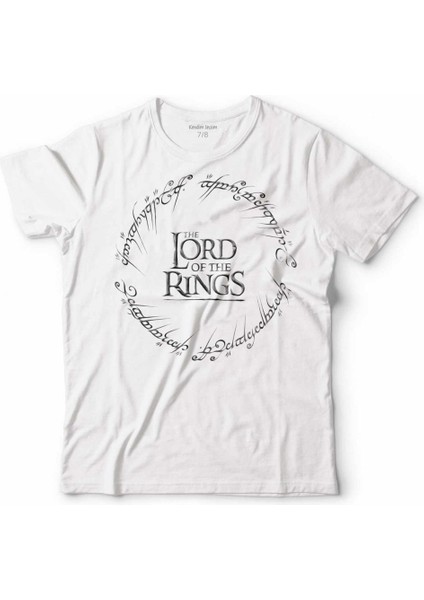 Lotr Lord Of The Rıngs Yüzüklerin Efendisi Logo Çocuk Tişört Beyaz