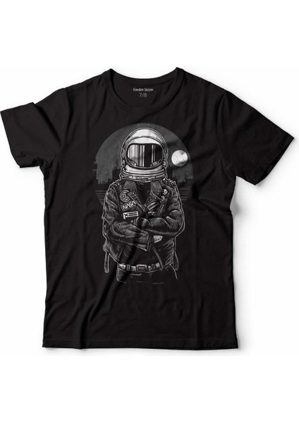 Astronaut Rebel Nasa Uzay Astronot Çocuk Tişört Siyah