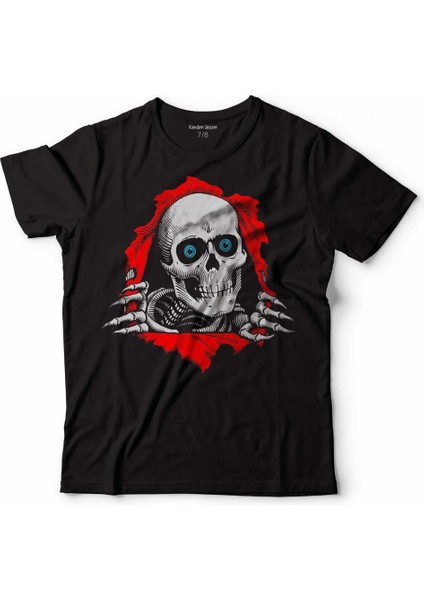 Powell Peralta Skull Kuru Kafa Skeleton Mavi Göz Çocuk Tişört Siyah