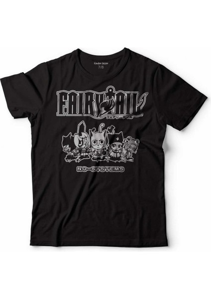 Cats Of Faıry Taıl Anme Kedi Japon Manga Çocuk Tişört Siyah