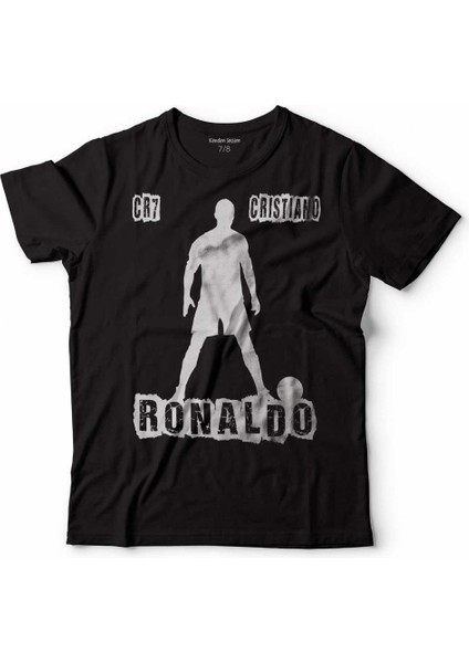 Cristiano Ronaldo Cr7 Juventus Real Madrıd Çocuk Tişört Siyah