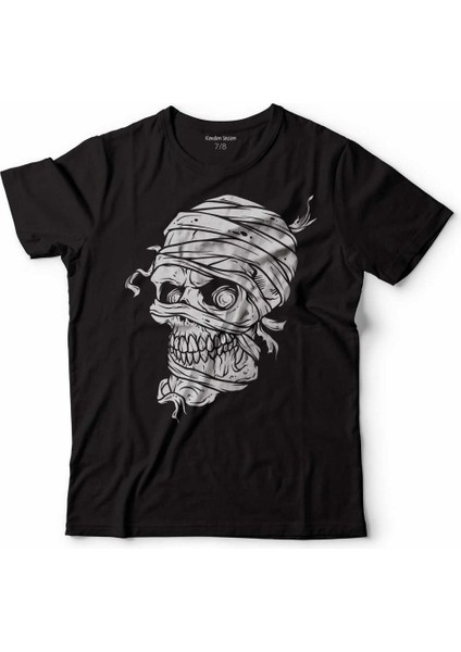 Skull Korsan Kuru Kafa Rock Zafer Işareti Metallıca Çocuk Tişört Siyah