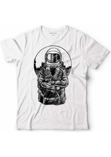 Astronaut Rebel Nasa Uzay Astronot Çocuk Tişört Beyaz